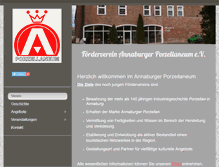 Tablet Screenshot of annaburg-porzellan.de